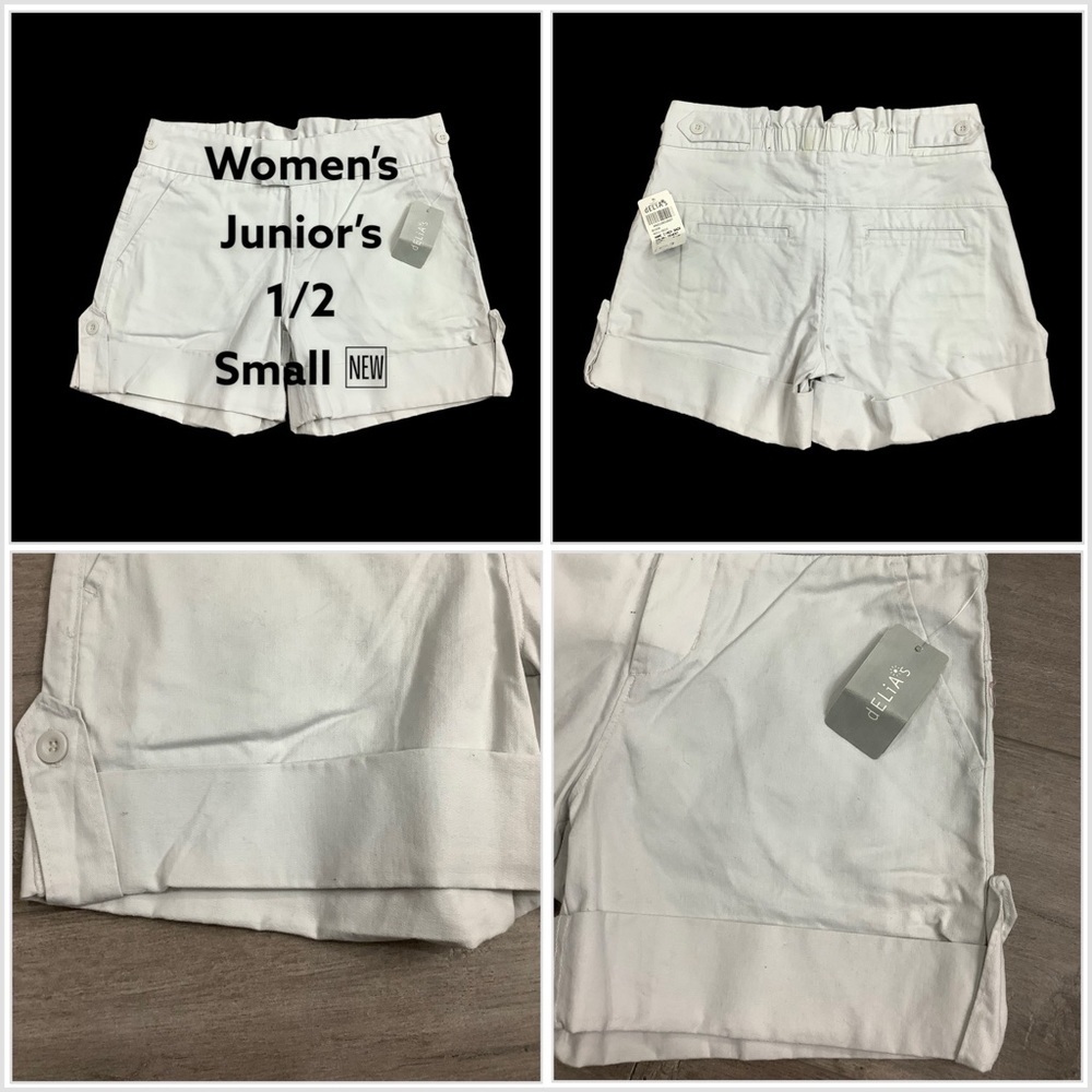 Women's deLiA's Jeans 1 2 XS Chino Khakis Shorts Stone Stretch Active Rolled Hem